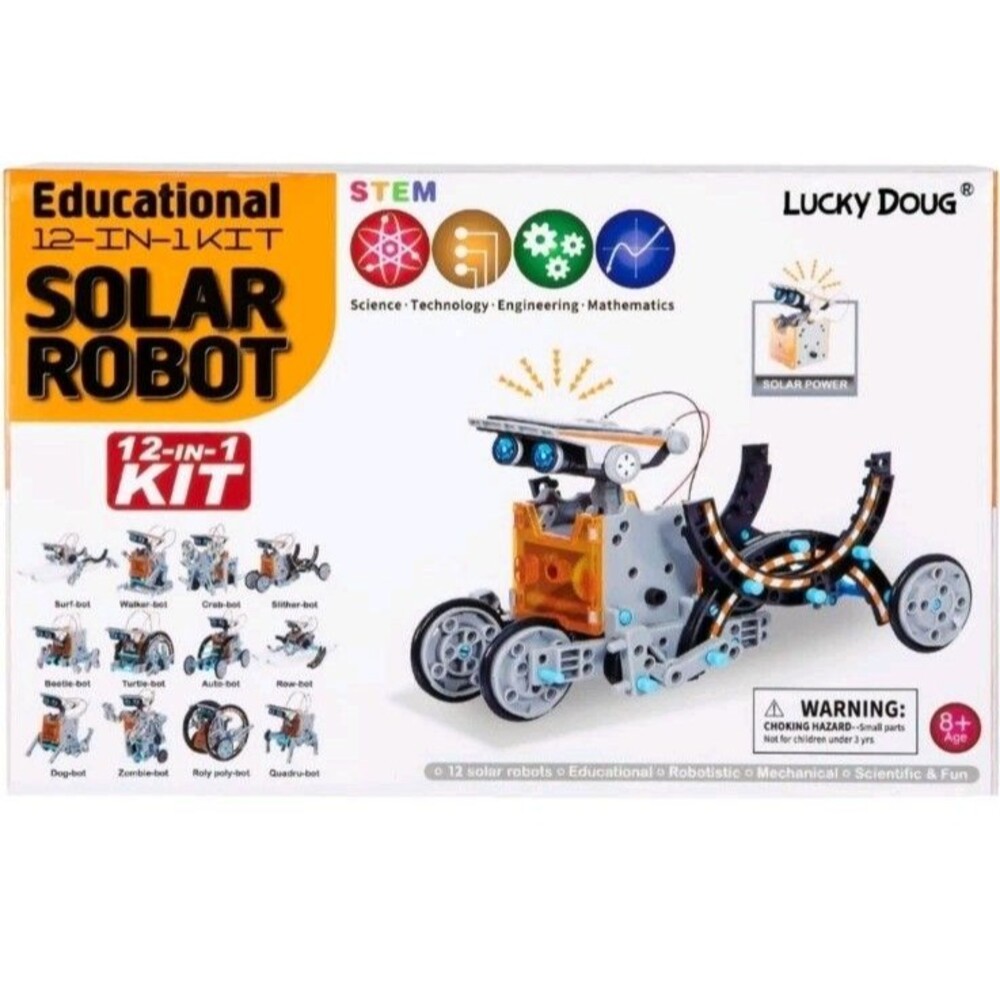 NEW-Science STEM Solar Powered Robot Kit 12-in-1 Science Toys for Kids Age 8+